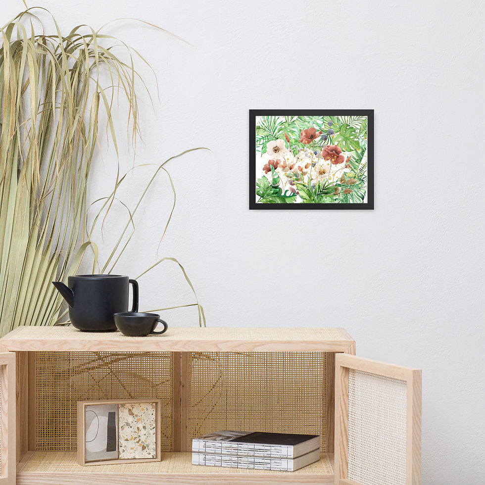 Thumbnail: Framed Floral and Botanical Whimsy and Wild Garden Wall Art poster