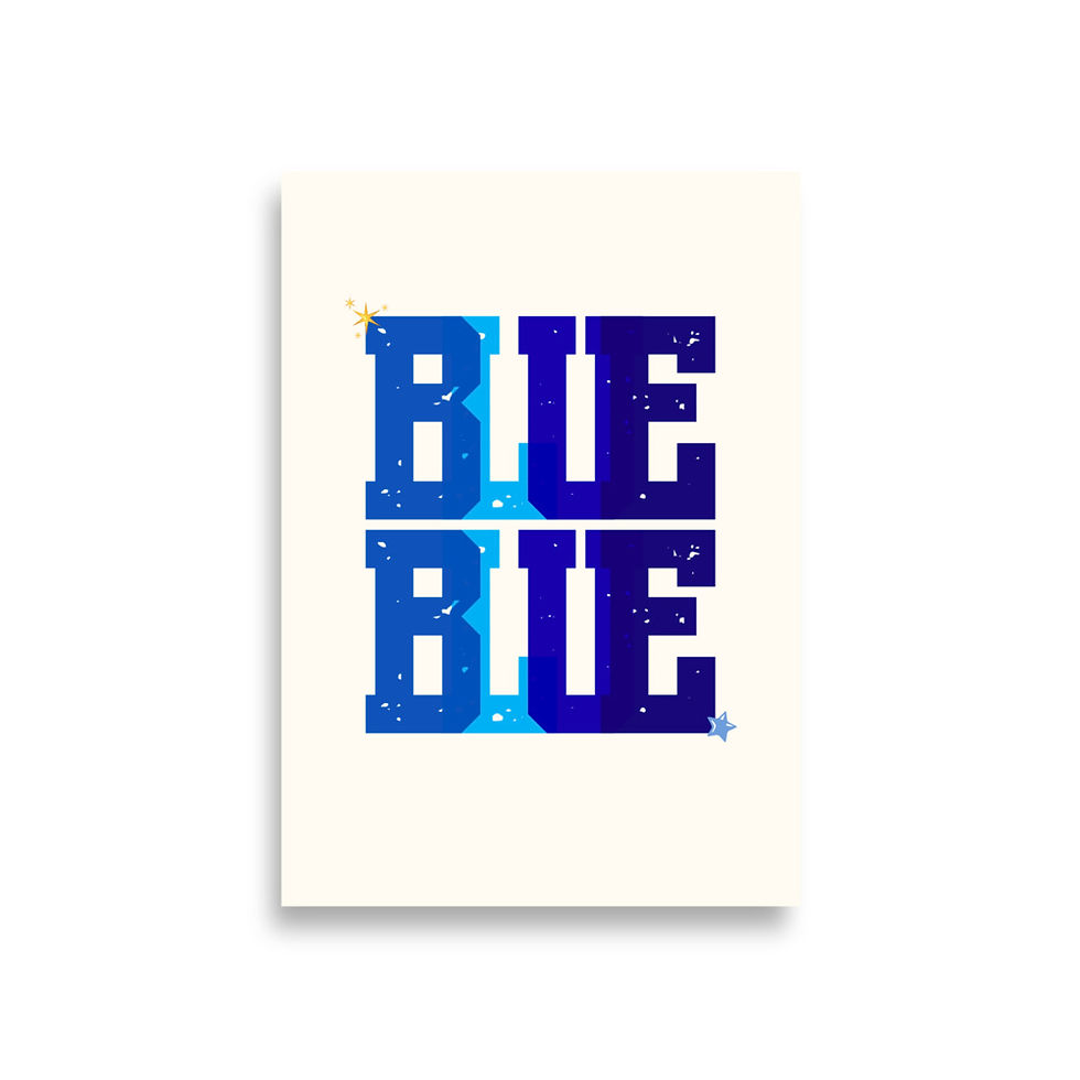 Thumbnail: Blue Blue Star Poster Art