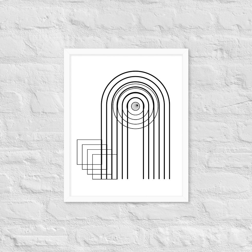 Thumbnail: Framed Minimalist Modern Geometric Design Wall Art poster