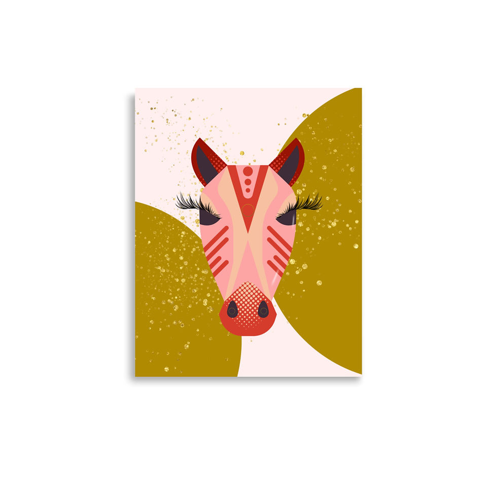 Thumbnail: Modern Animal Pink Glam Zebra Poster Art