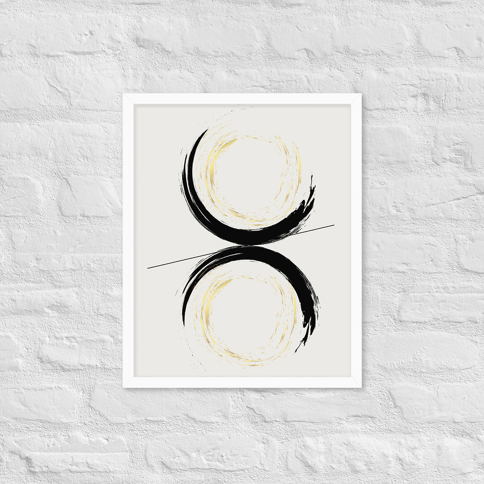 Thumbnail: Framed Abstract Minimalist Eternal Zen Reflection Wall Art poster