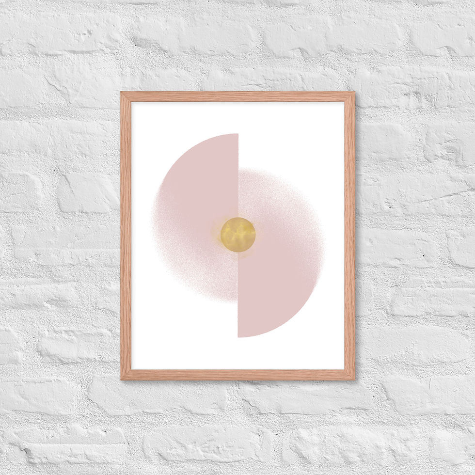 Thumbnail: Framed Abstract Half Moon Glow Wall Art poster