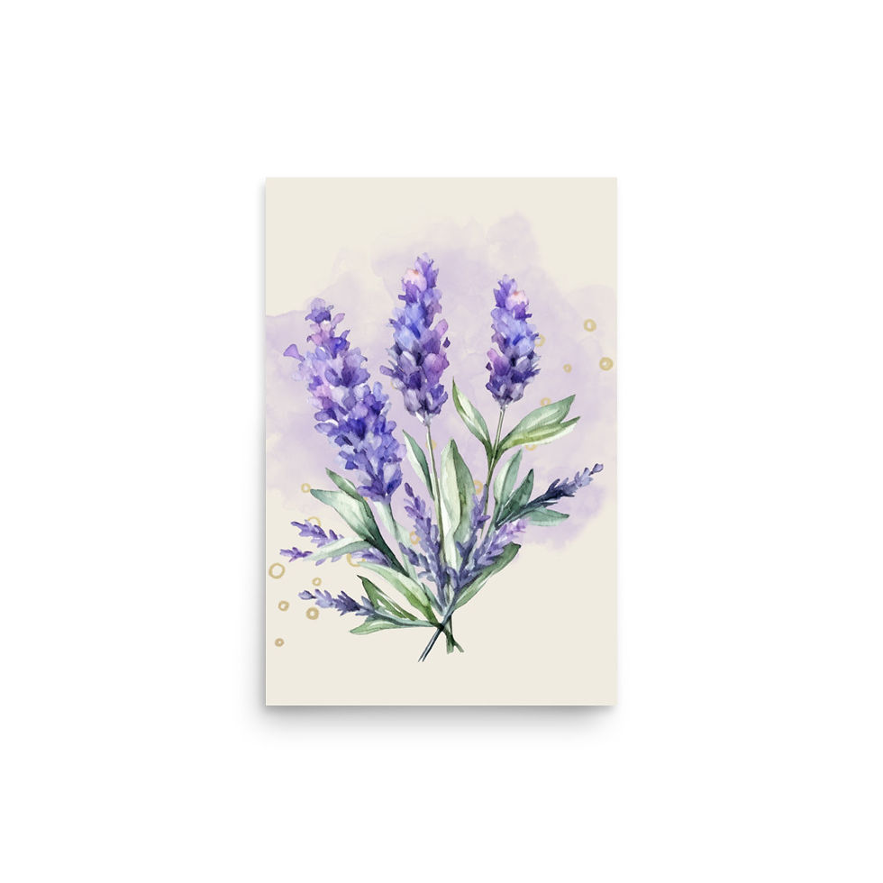 Thumbnail: Purple Whisper Delicate Floral Poster Art 