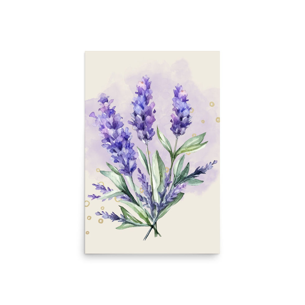 Thumbnail: Purple Whisper Delicate Floral Poster Art 