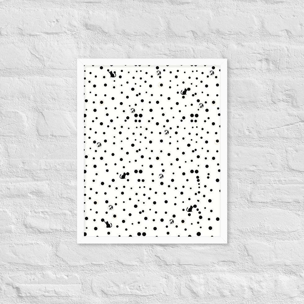 Thumbnail: Framed Minimalist Cats Your Way Wall Art poster