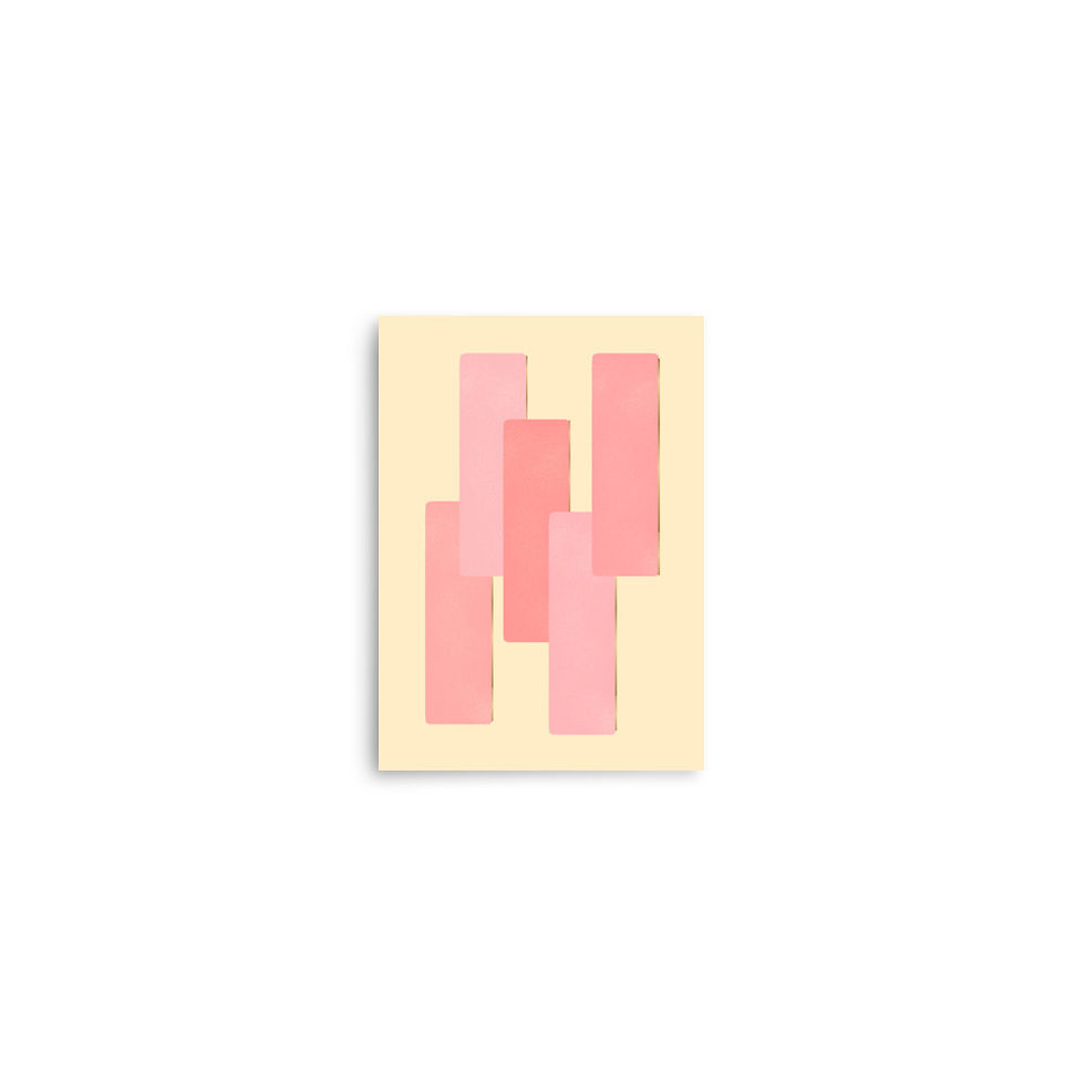 Thumbnail: Abstract Pastel Pink Geometric Art Poster