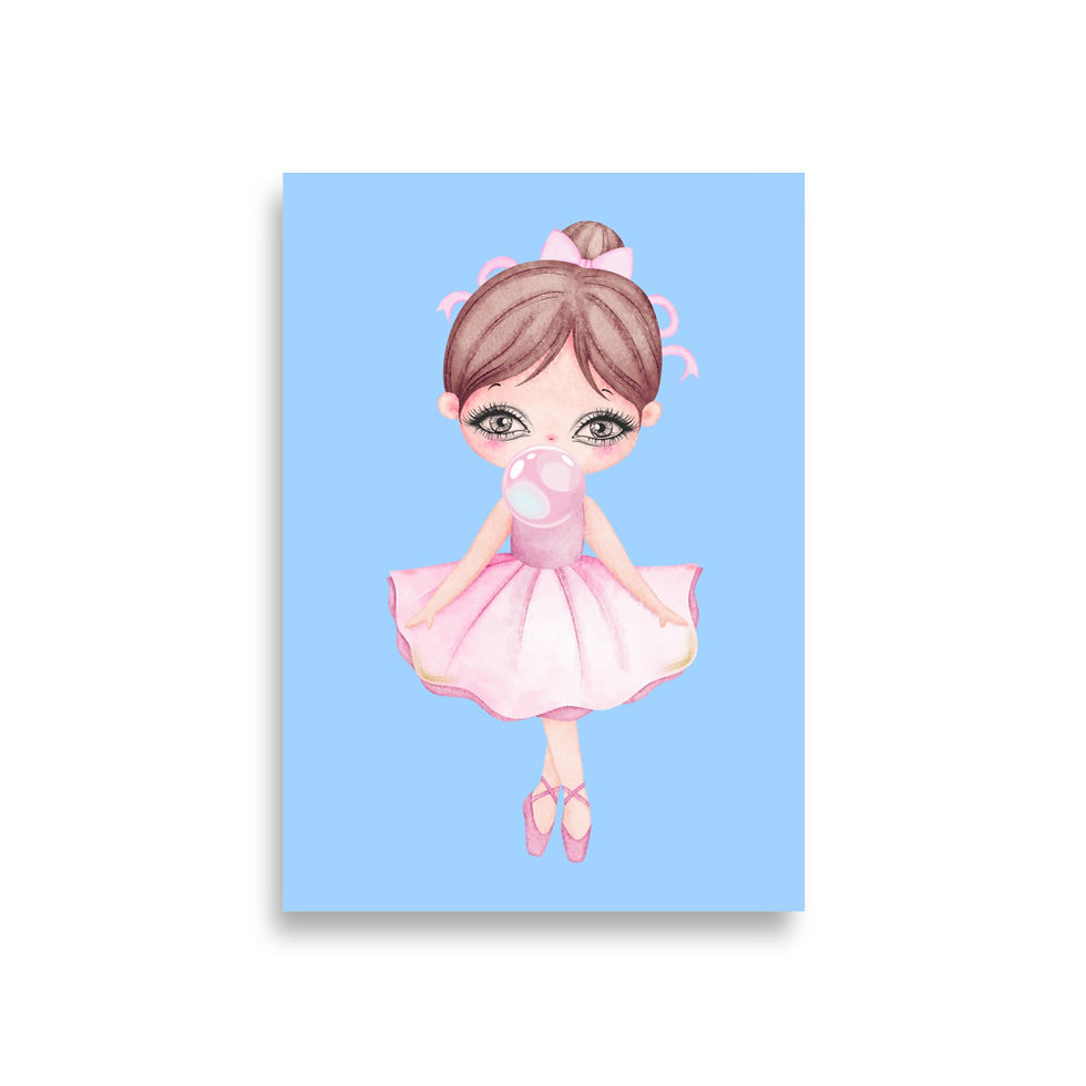 Thumbnail: Ballerina Bubble Gum Art Poster