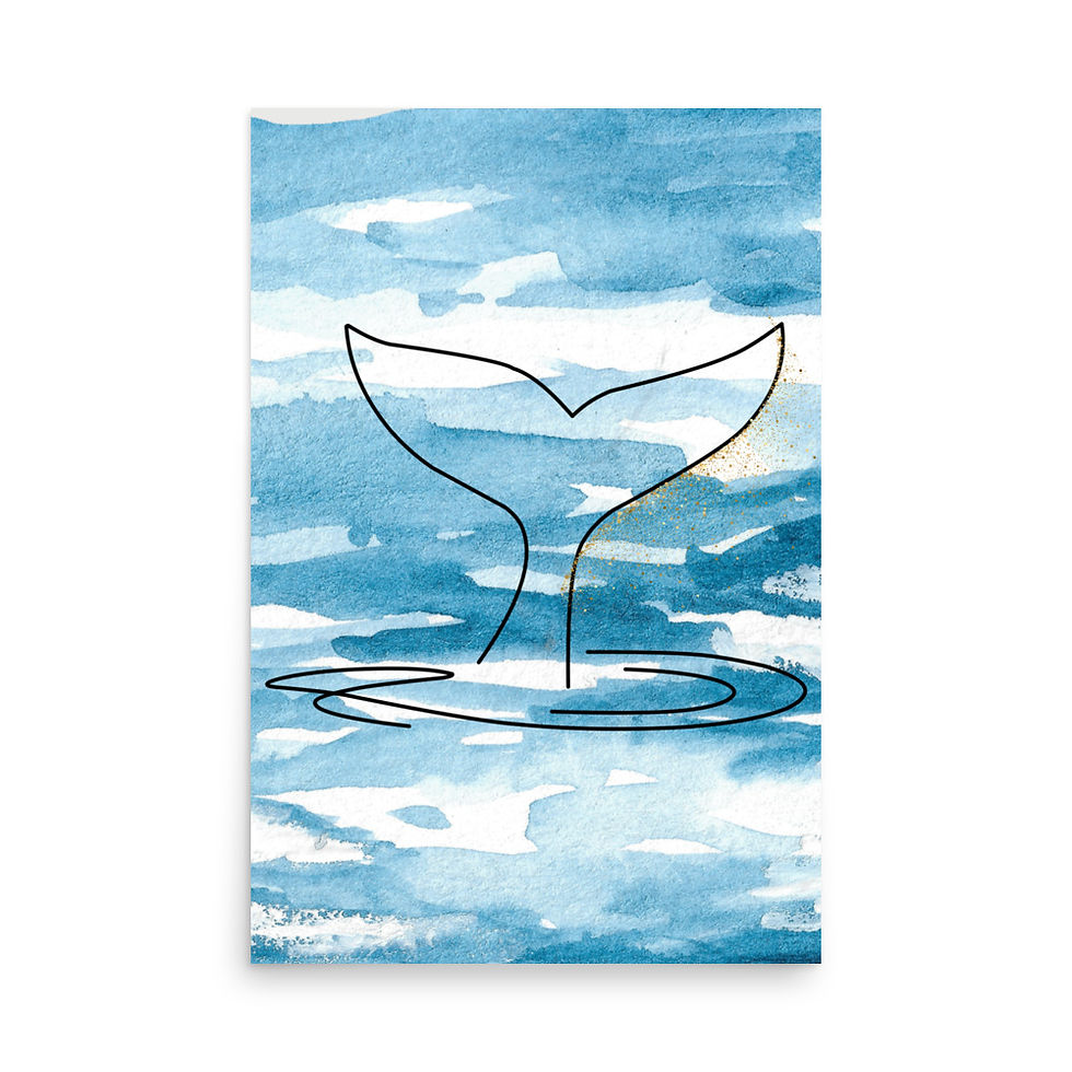 Thumbnail: Whale Elegant Ocean Poster Art