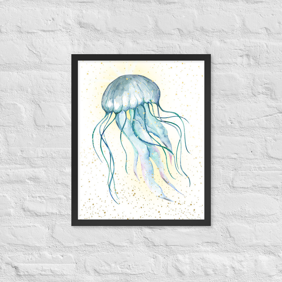 Ocean Jellyfish Wall Art Print