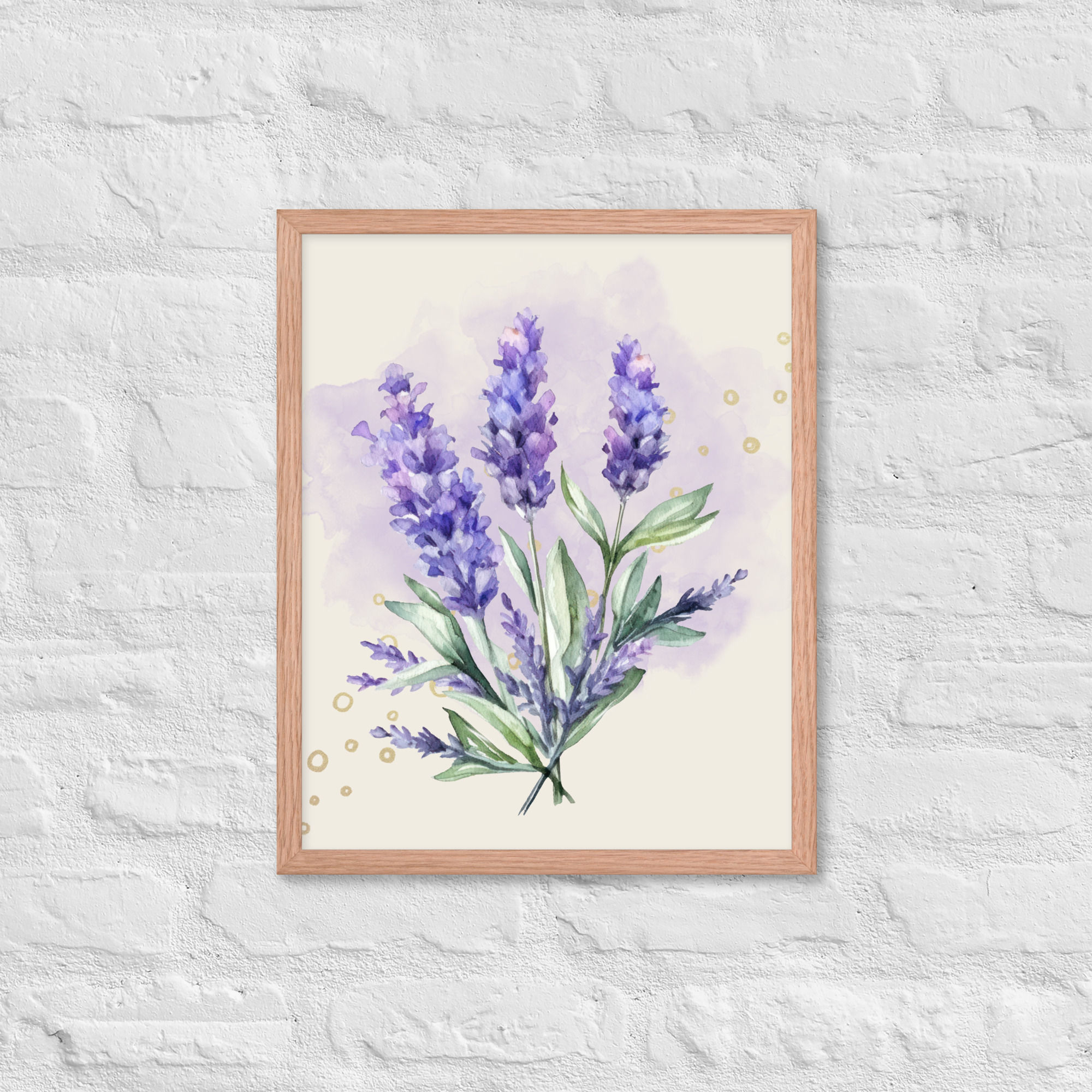 Framed Floral and Botanical Purple Whisper Delicate Floral Wall Art poster