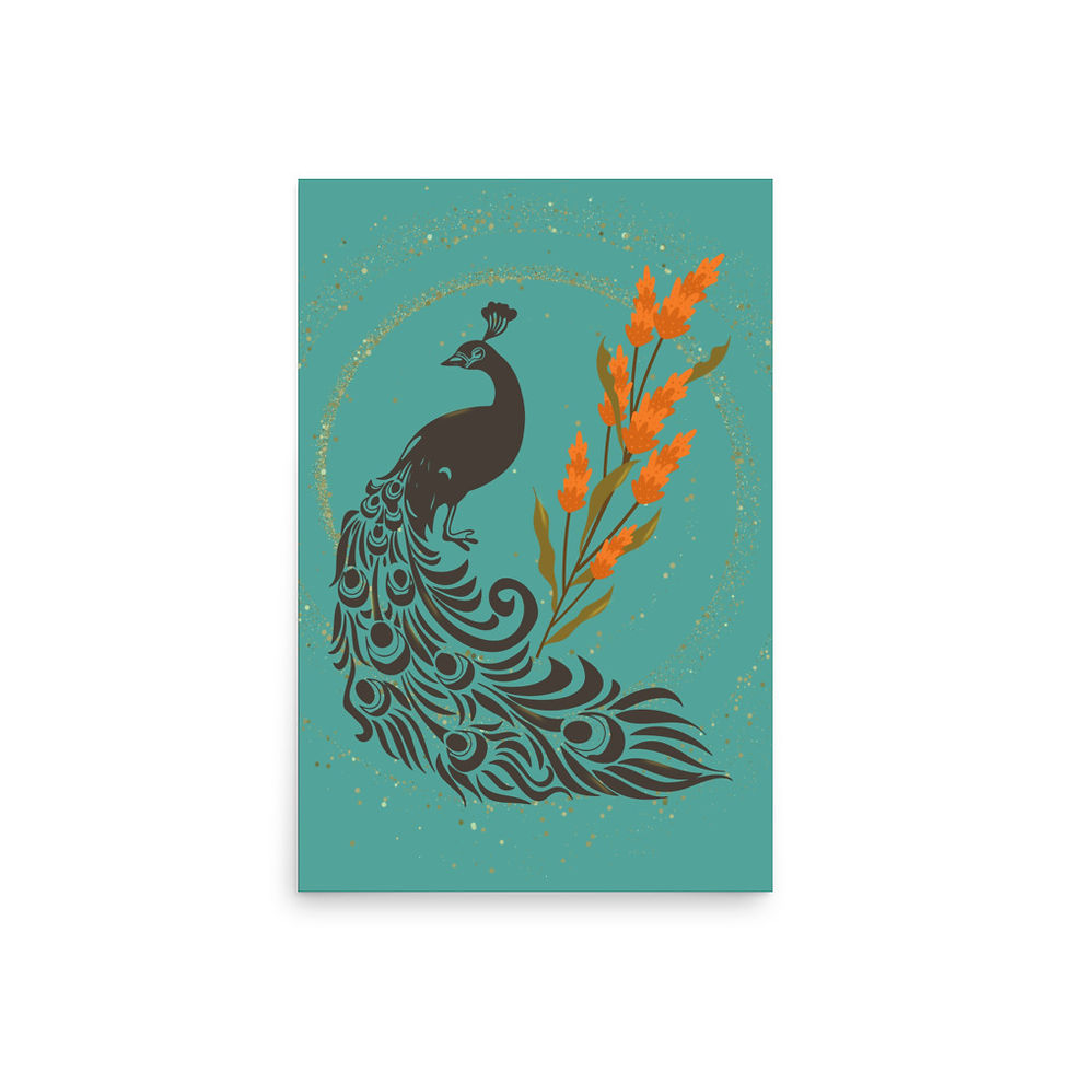 Thumbnail: Vibrant Peacock Poster Art