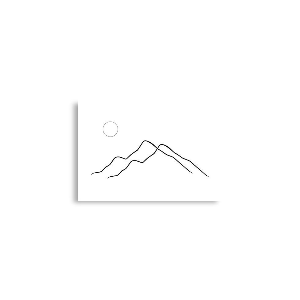 Thumbnail: Quiet Peaks Minimalist Mountain Line Poster Art