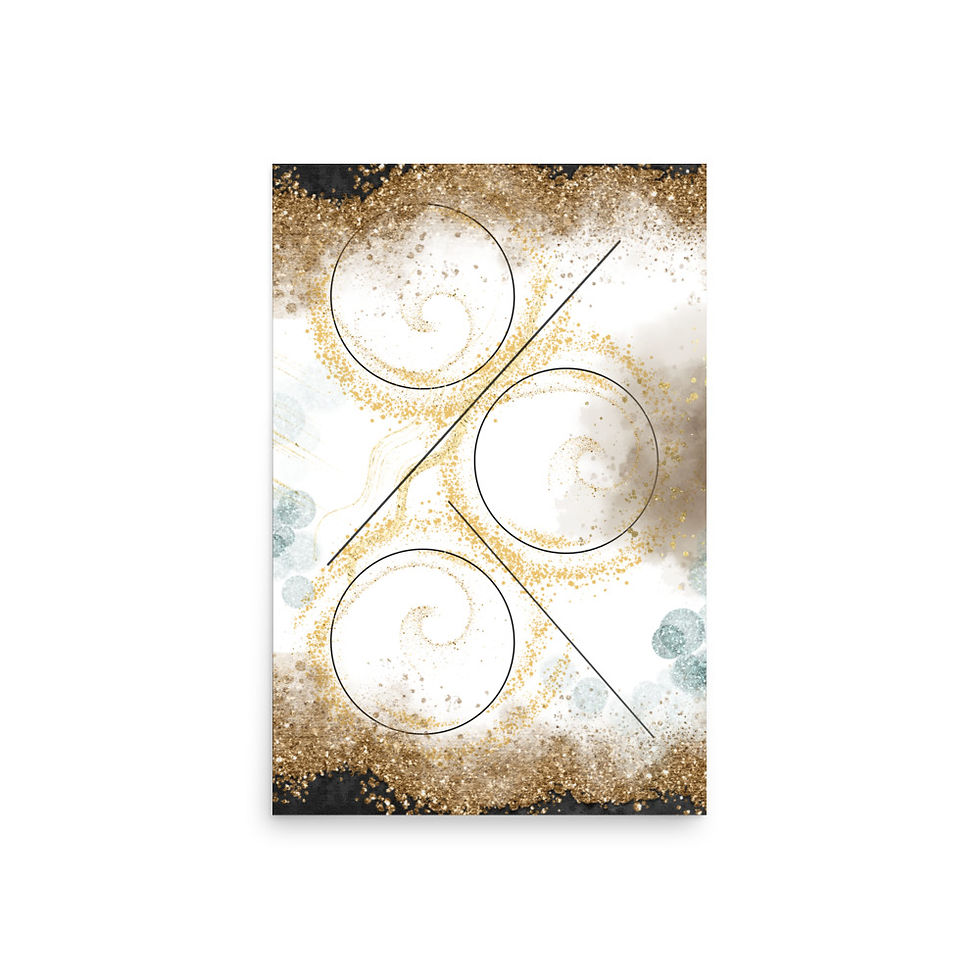 Thumbnail: Abstract Gold Spiral - Modern Geometric Poster Art