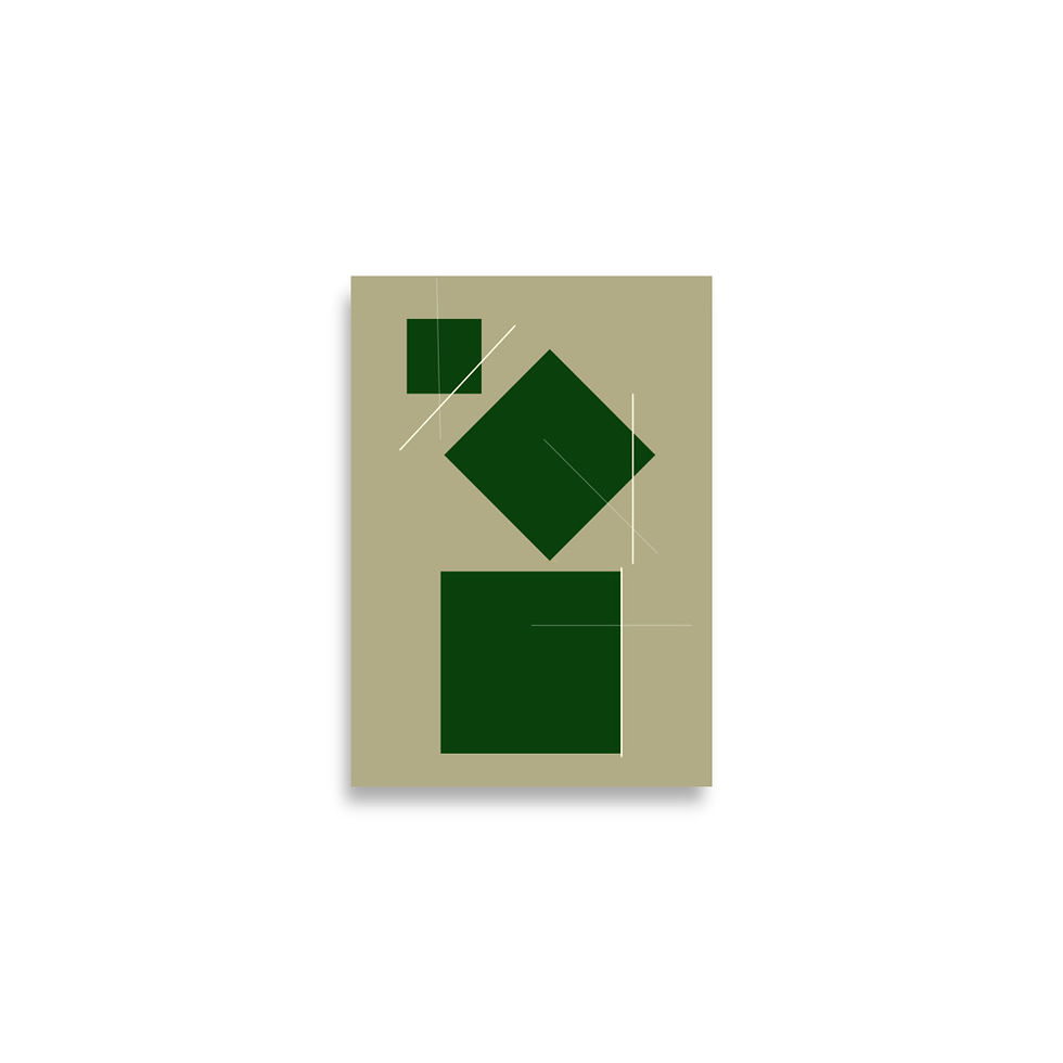 Thumbnail: Green Abstract Square Poster Art