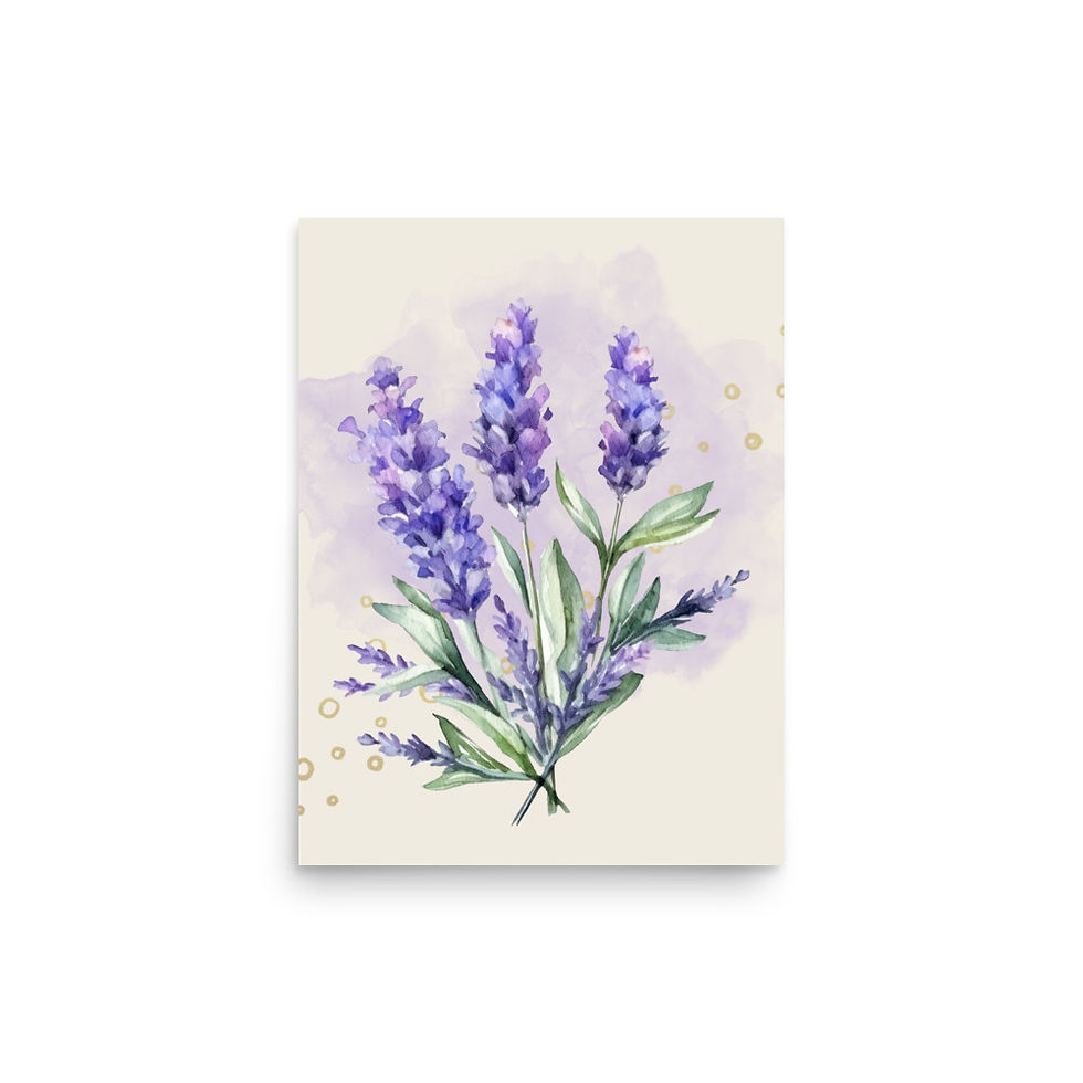Thumbnail: Purple Whisper Delicate Floral Poster Art 