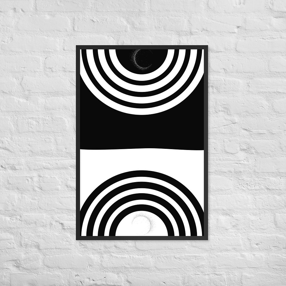 Framed Minimalist Modern Cosmic Whispers Wall Art poster