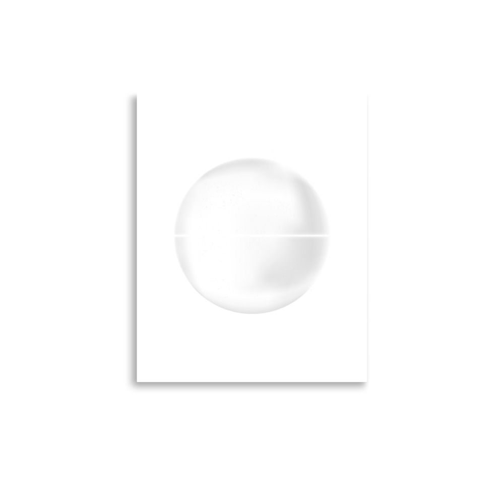 Modern White Minimalist Cloud Sphere Poster Art