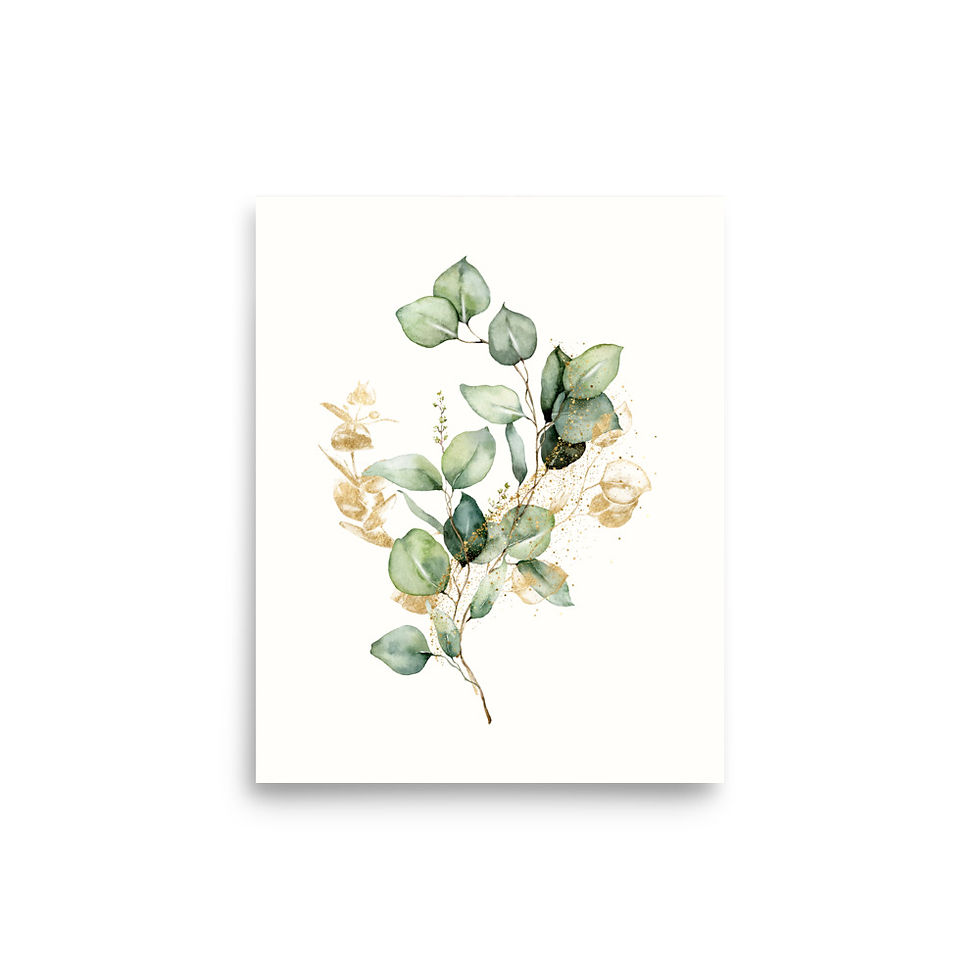 Thumbnail: Golden Greens Botanical Poster Art 