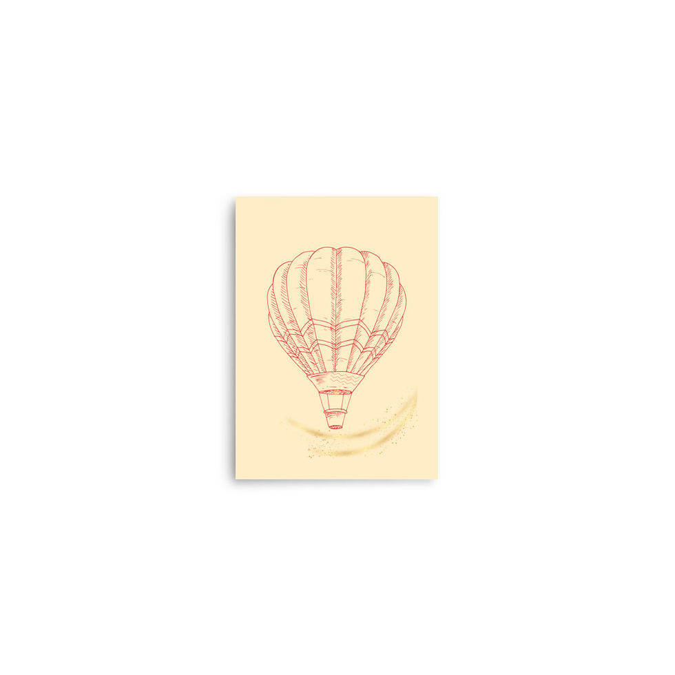 Thumbnail: Red Hot Air Balloon Poster Art