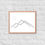 Thumbnail: Framed Minimalist Quiet Peaks Minimalist Mountain Line Wall Art poster