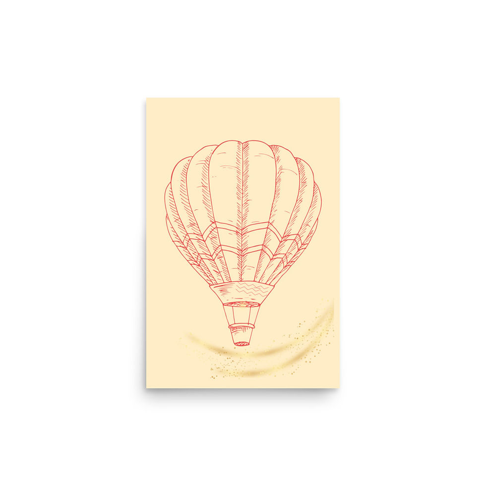 Thumbnail: Red Hot Air Balloon Poster Art