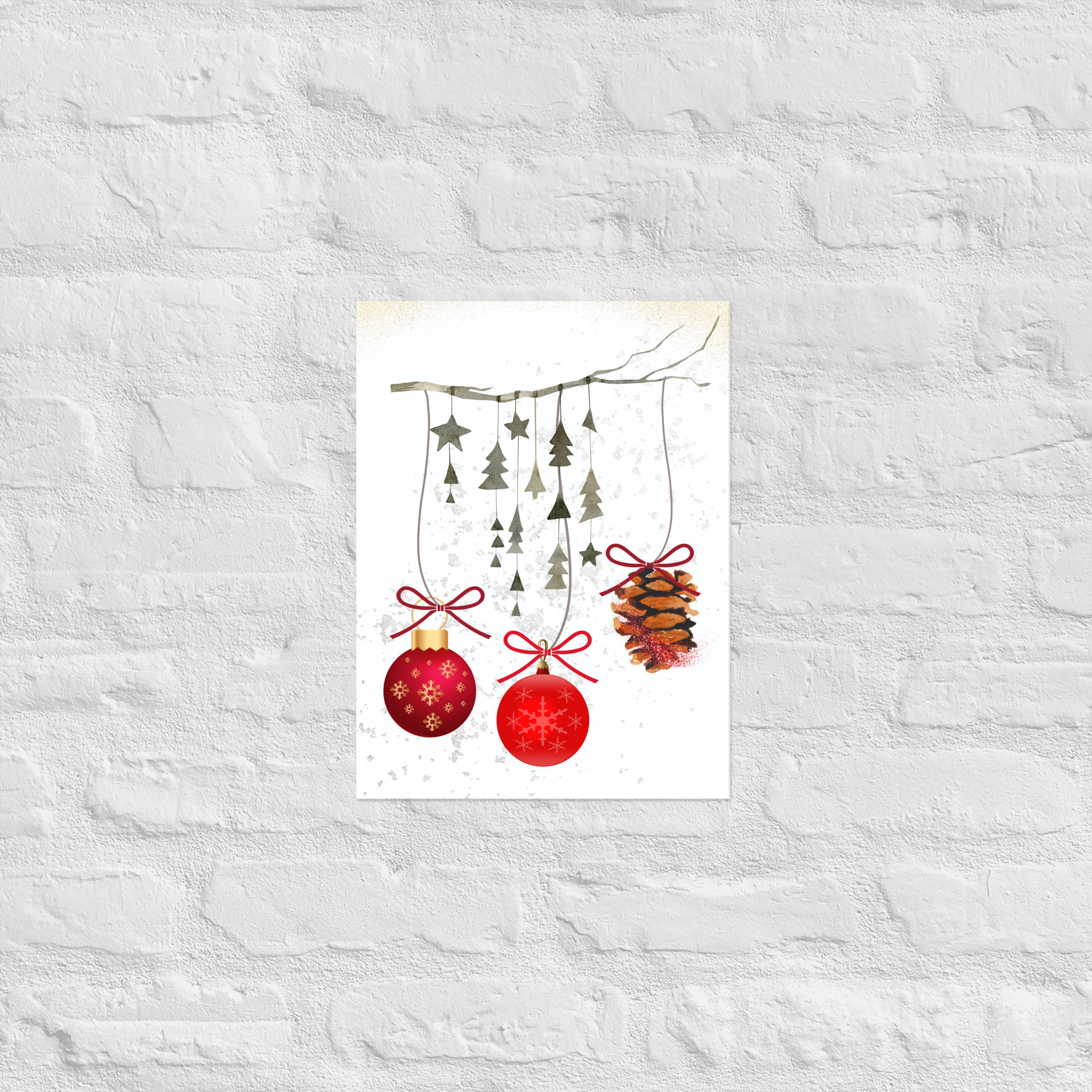 Rustic Holiday Cheer Poster Art