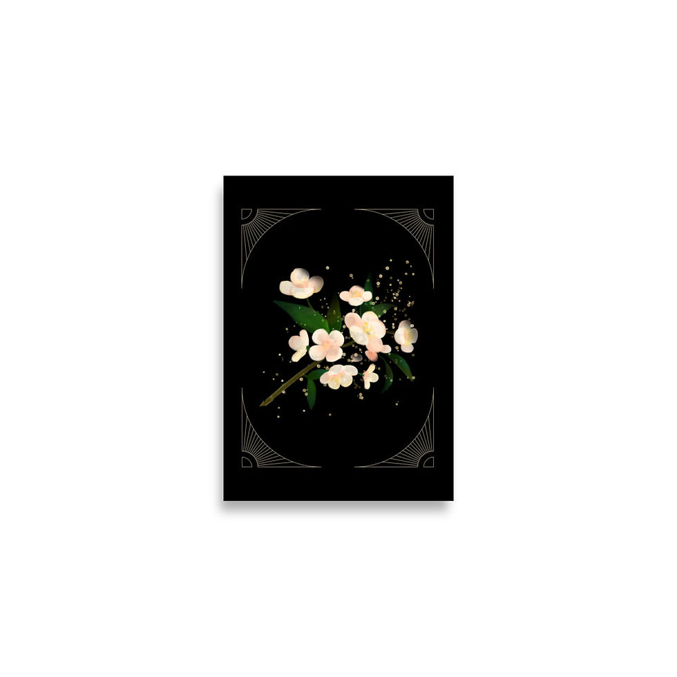 Thumbnail: Art Deco Inspired Floral Poster Art 