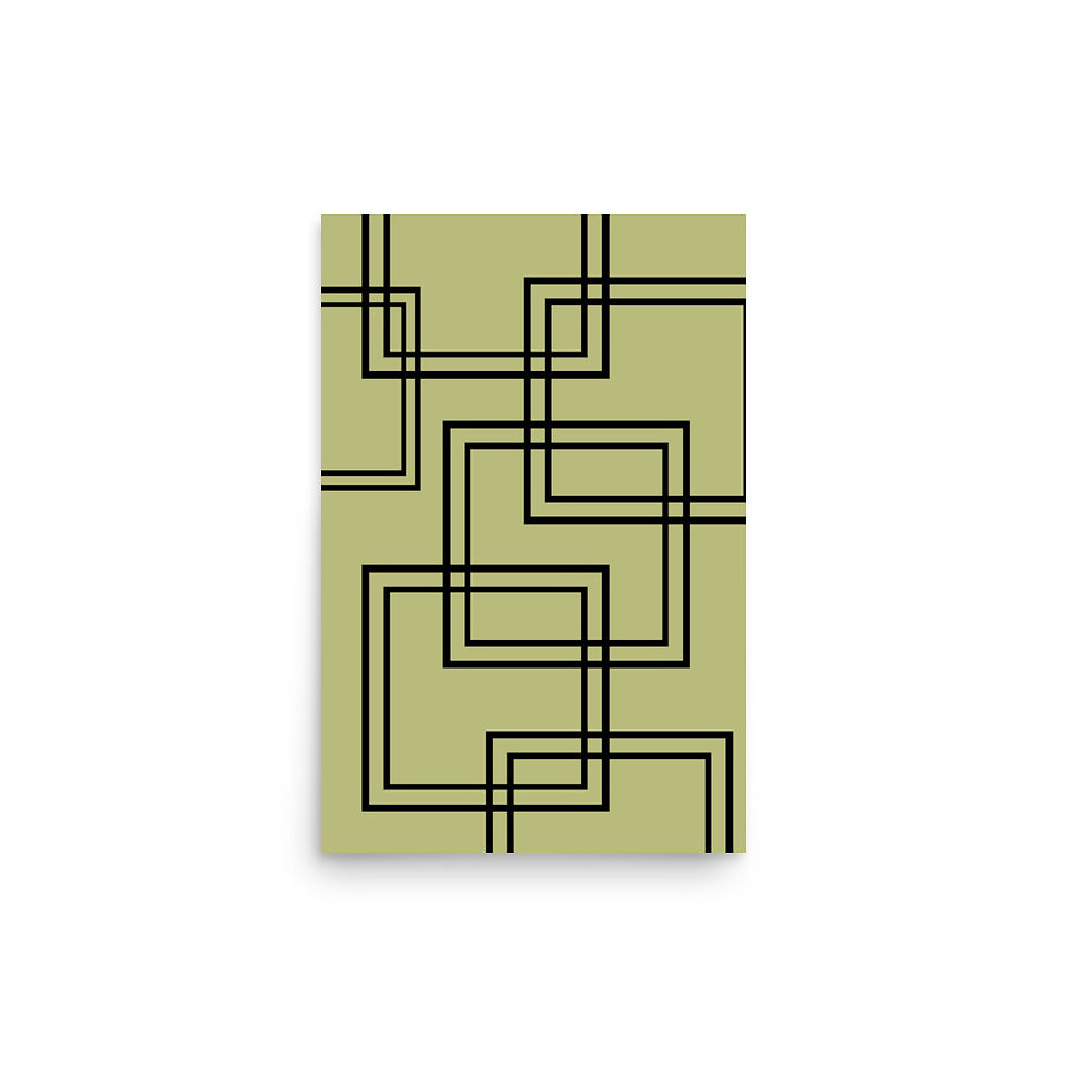 Thumbnail: Modern Black Lines Abstract Poster Art