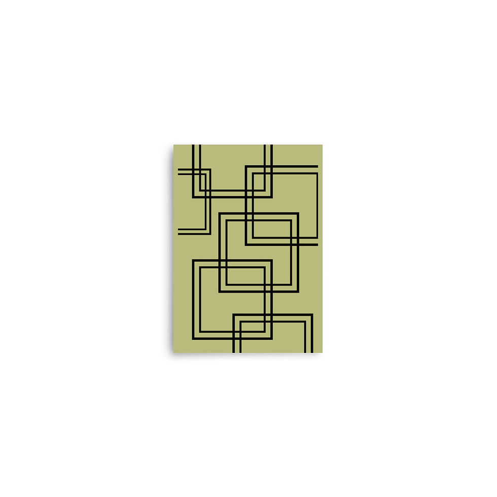 Thumbnail: Modern Black Lines Abstract Poster Art