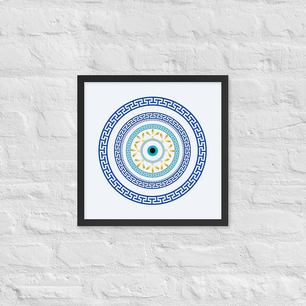Framed Spiritual Mystical Protection Circle Wall Art poster