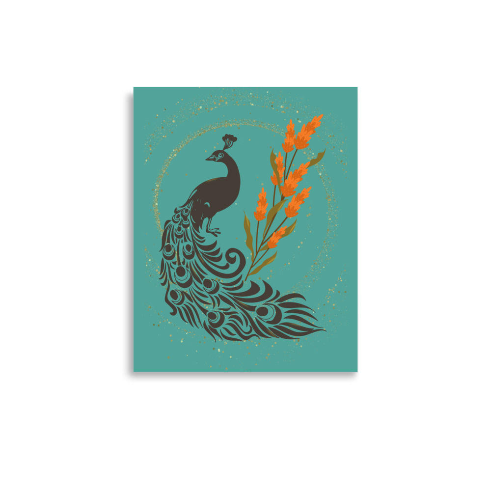 Vibrant Peacock Poster Art