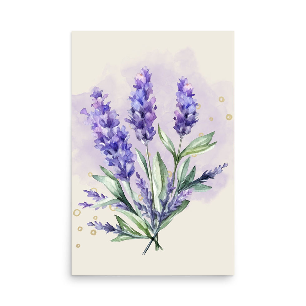 Thumbnail: Purple Whisper Delicate Floral Poster Art 