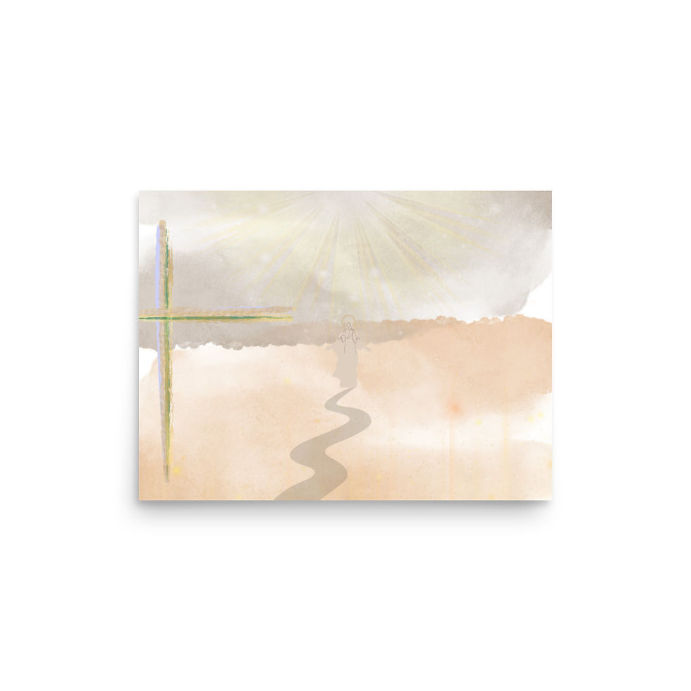Thumbnail: Spiritual Cross Modern Christian Decor Poster Art