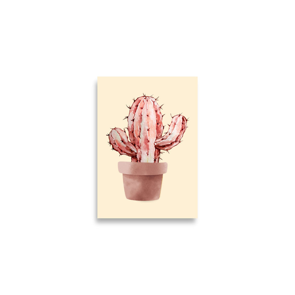 Thumbnail: Red Potted Cactus Poster Art