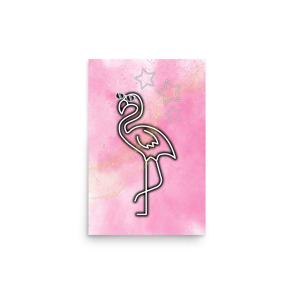 Thumbnail: Flamingo Star Tropical Elegance Poster Art