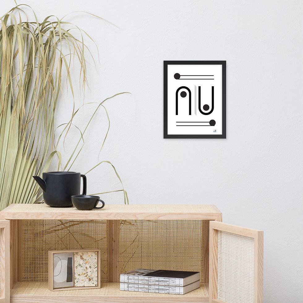 Thumbnail: Framed Minimalist Modern Geometry for Calm Interior Wall Art poster