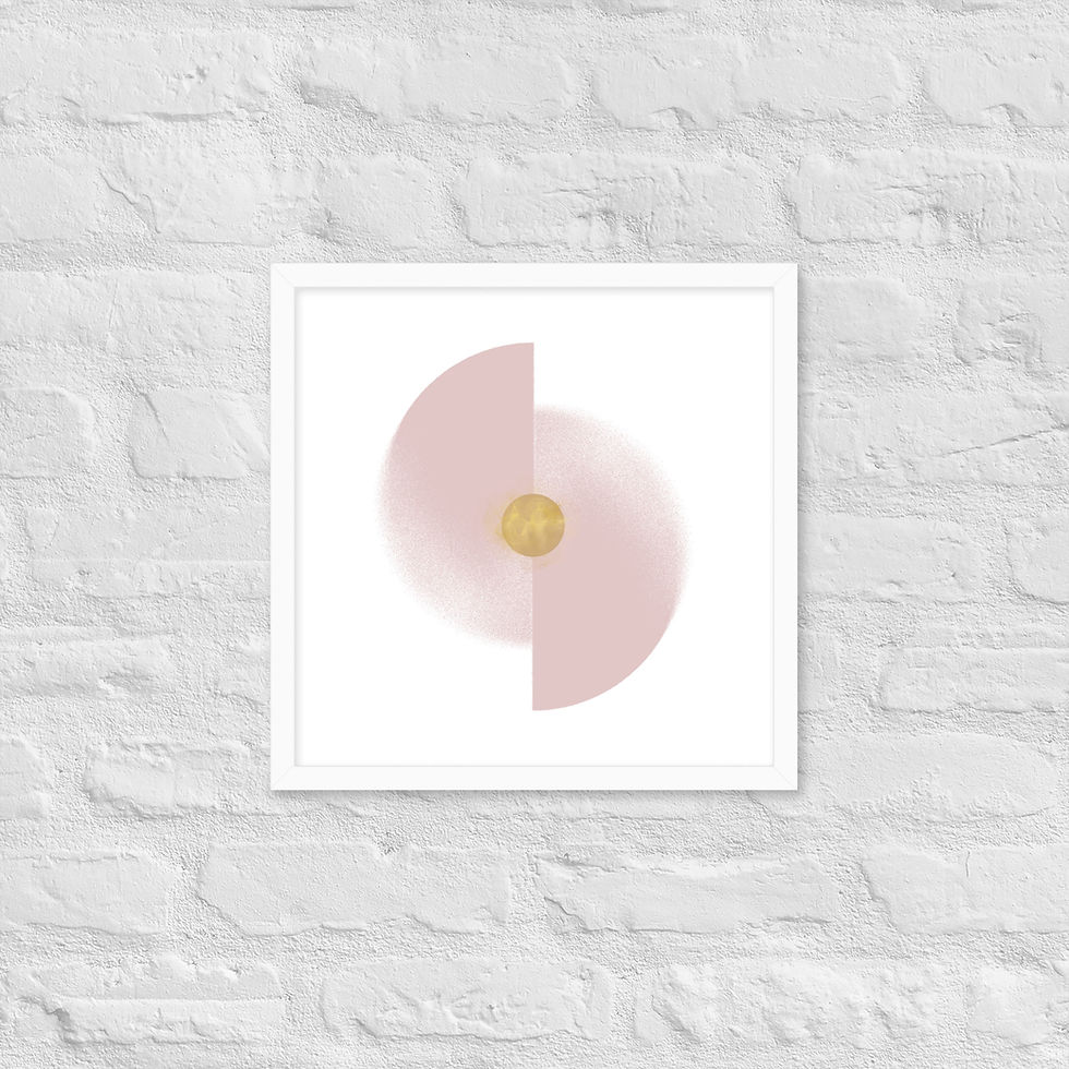 Thumbnail: Framed Abstract Half Moon Glow Wall Art poster