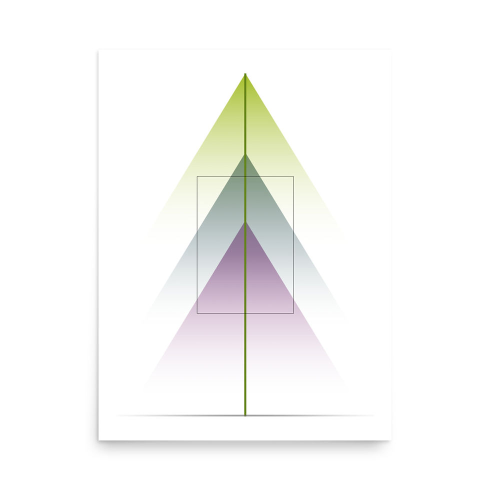 Thumbnail: Geometric Triangle Purple Abstract Poster Art