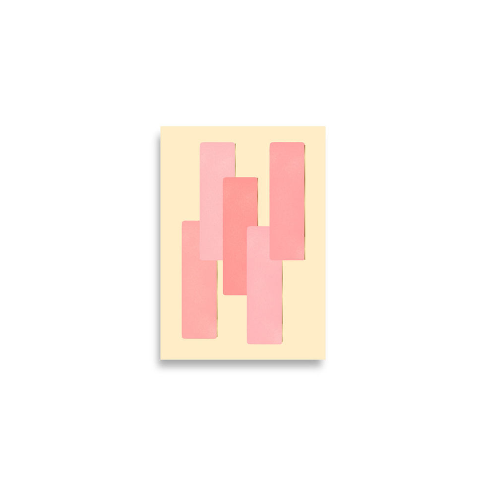 Thumbnail: Abstract Pastel Pink Geometric Art Poster