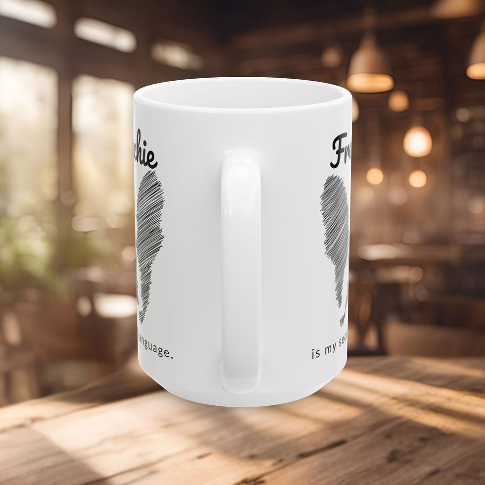 Thumbnail: Mug - Frenchie is my second language Ceramic Coffee Mug (11oz, 15oz)