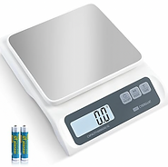 Digital scale in grams, ounces, and pounds for whelping supplies
