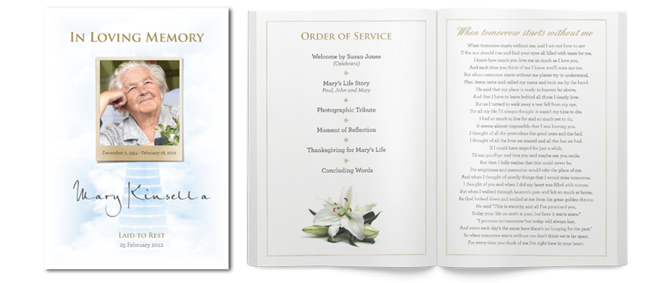 funeral programs mccm funeral pamphlet