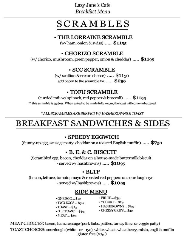 Lazy Jane's Cafe Bakery and Coffee in Madison 1358 Williamson