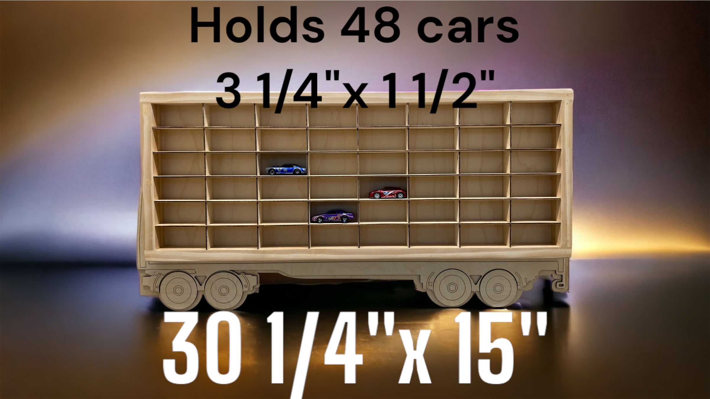 Trailer matchbox car holder