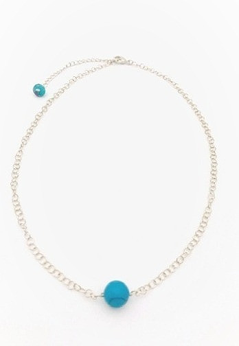 Turquoise Round Bead Necklace