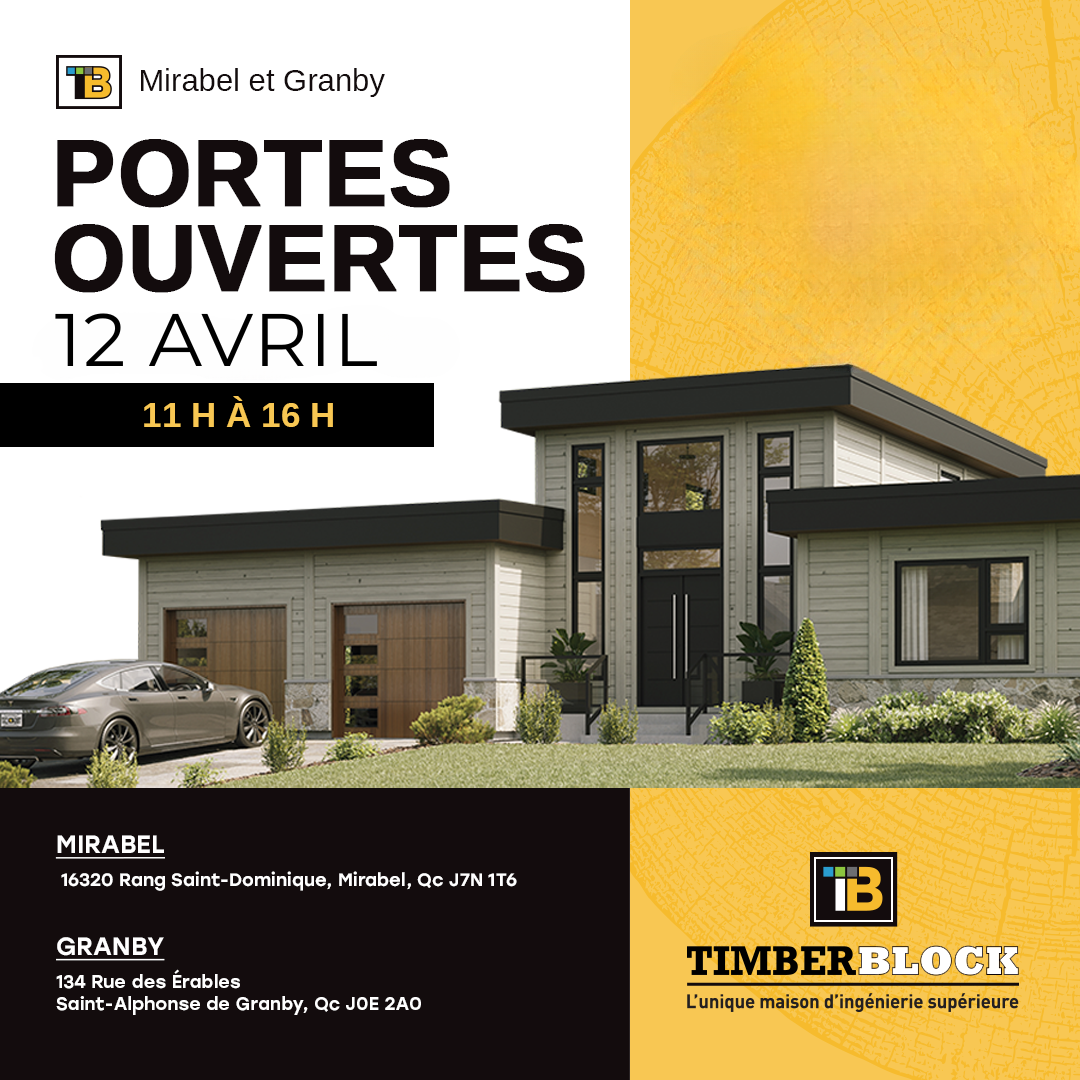 Timber Block open house event Mirabel Granby 