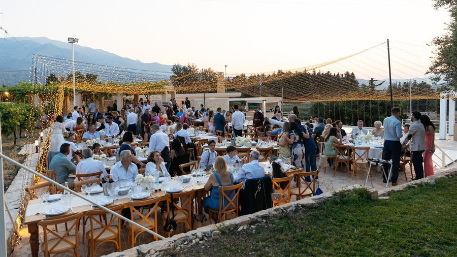Cretan wedding night at Athali Estate with up to 400 guests