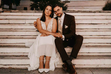 Intimate Cretan elopement ceremony outdoors Old Town Chania, Crete