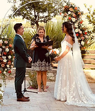 Destination wedding celebrant in Greece guiding a couple through vows