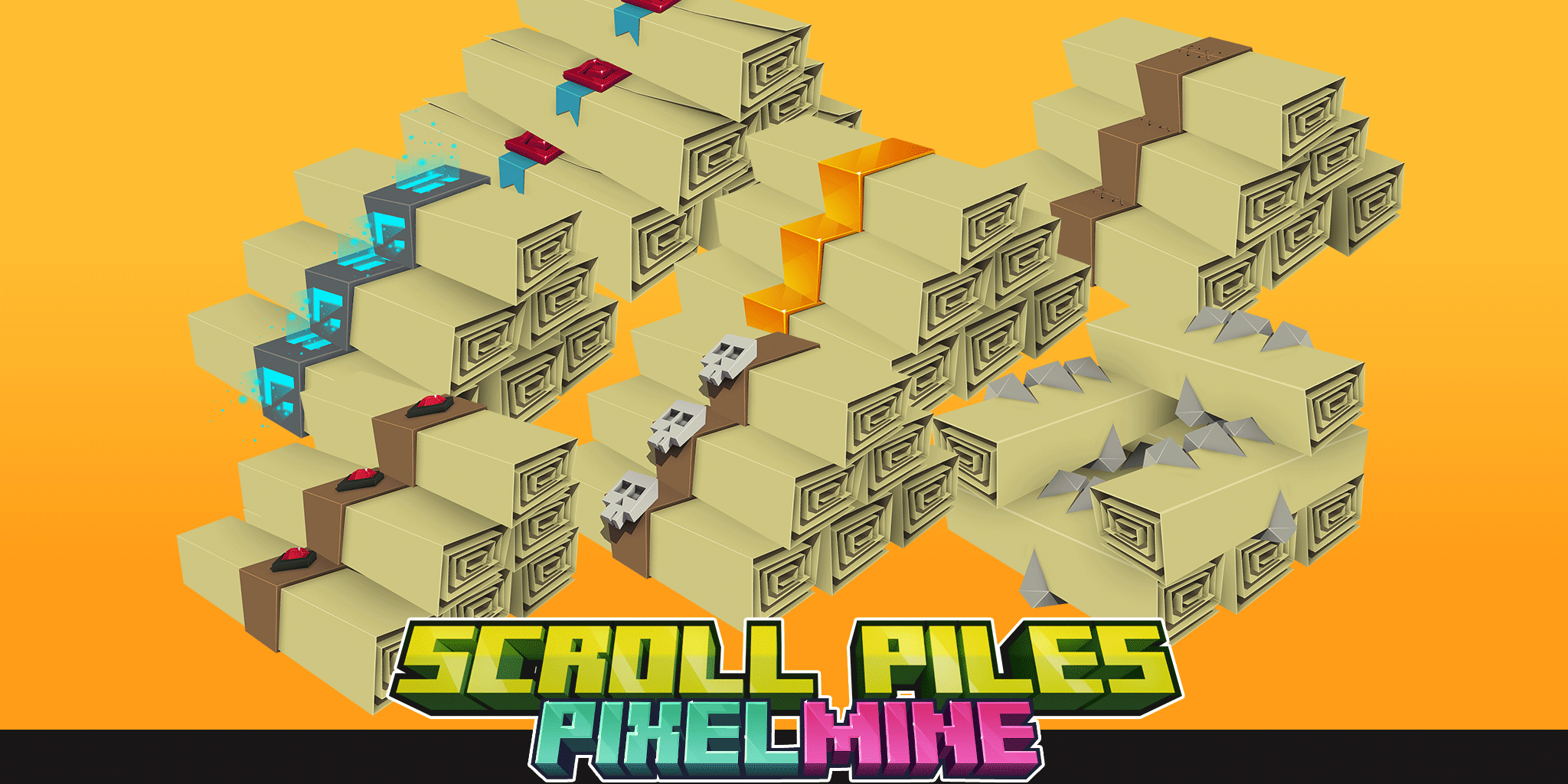 Parchemins, empilés